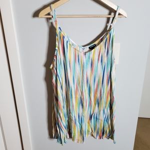 Torrid Sophie Multi Stripe Crinkled Gauze Swing Cami size 4X